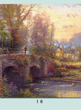 托马斯美式乡村客厅卧室风景油画