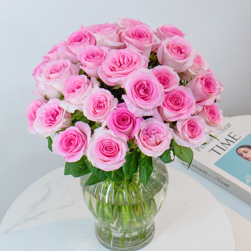 红玫瑰花鲜切花鲜花云南基地直发向日葵百合花鲜花康乃馨水养花束 - 图0
