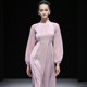 Sweet Waist Solid Color ແຂນຍາວ Swing Dress ສໍາລັບແມ່ຍິງ
