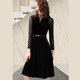 ແບບໃຫມ່ຕາຫນ່າງຄໍາ velvet slim dress ສໍາລັບແມ່ຍິງ