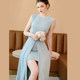 ປອມສອງສິ້ນ dress skirt sleeveless ຂອງແມ່ຍິງ summer