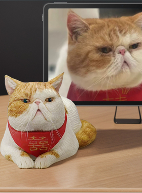 宠物定制软陶猫咪狗狗纪念品摆件照片定做模型动物公仔玩偶礼物