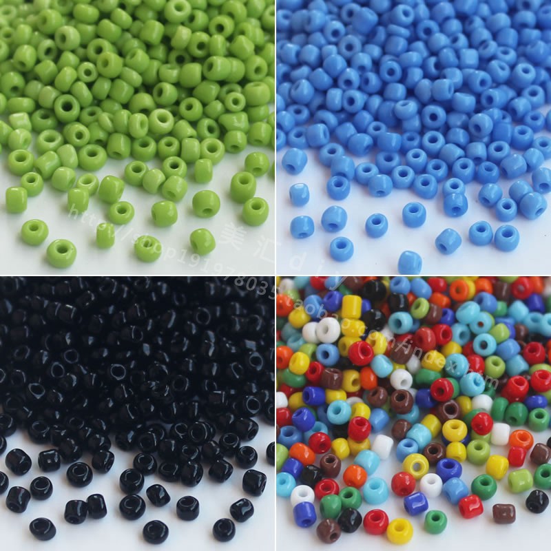 Diy3mm solid color opaque Korean glass rice beads