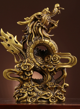 生肖龙摆件办公室老板桌客厅酒柜招财镇宅金龙装饰工艺品开业送礼