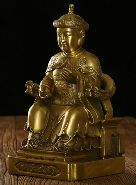 全铜胡三黄三太爷太奶像