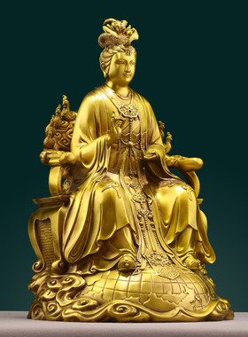 纯黄铜地母娘娘摆件后土夫人