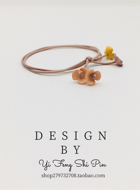 韩国简约花朵发饰马尾辫子