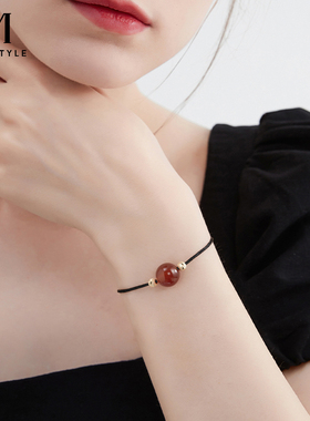 mck红玛瑙项链相思豆颈链配饰女