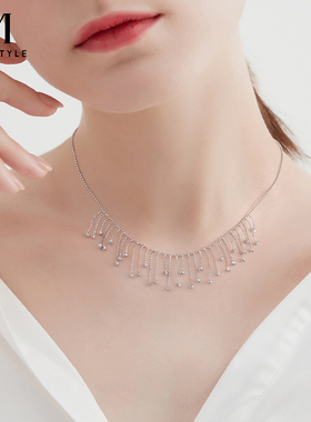 星瀑流苏项链2026新款小众仙气