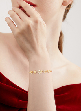 mck碎冰冰五帝钱红绳手链