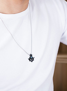 皇冠项链钛钢情侣情侣毛衣链