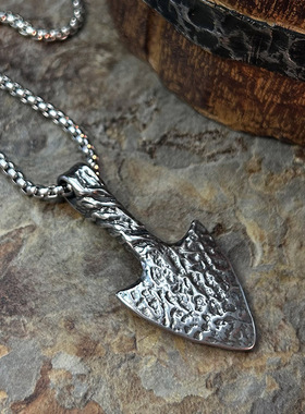 钛钢蛇骨链男复古雕刻吊坠项链
