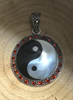 国潮太极纯银吊坠本命年随身银饰