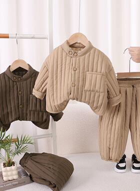 男童儿童棉服套装秋冬加