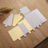 Одноразовый мусс пирог дно держит треугольник, нарезанный на золото, утолщенная тысяча -настройка логотипа