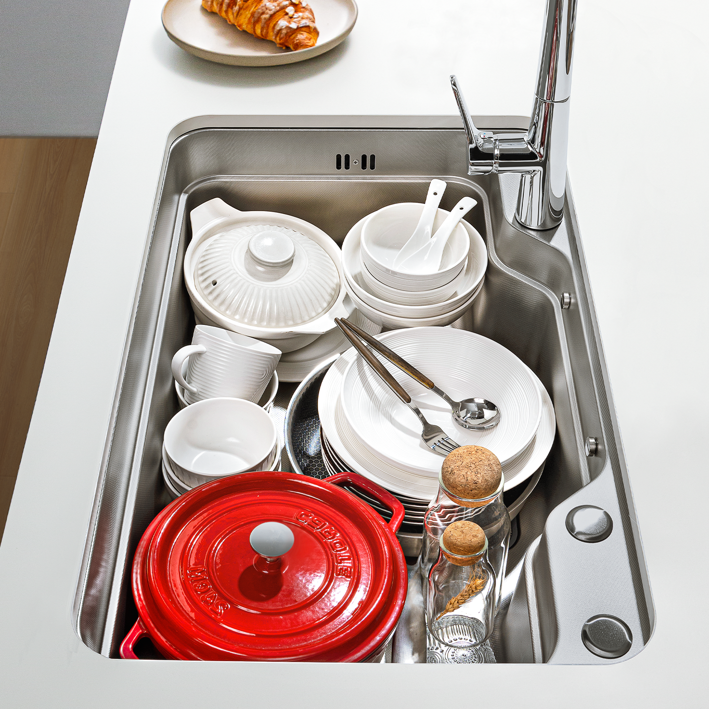 COENNA科恩纳JS304不锈钢大单槽日式洗碗池厨房水槽家用洗菜盆,淘宝优惠券,粉丝福利购,淘宝优惠卷