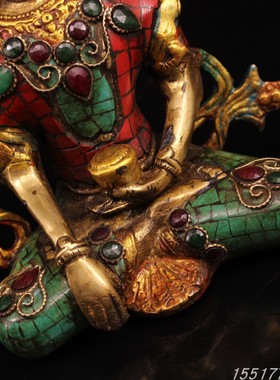 尼泊尔寺院纯手工描金古玩古董