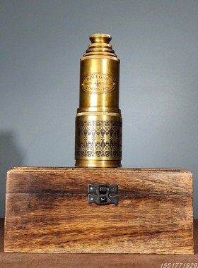 纯铜手工望远镜古玩特价