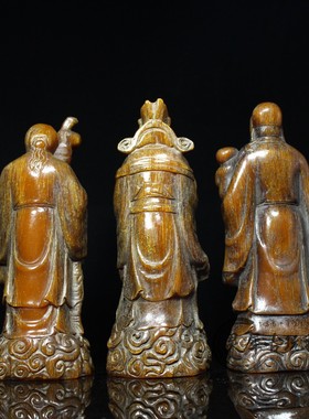 福禄寿喜手工雕刻老物件古玩古董