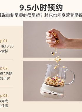 小熊养生壶多功能玻璃泡花茶杯