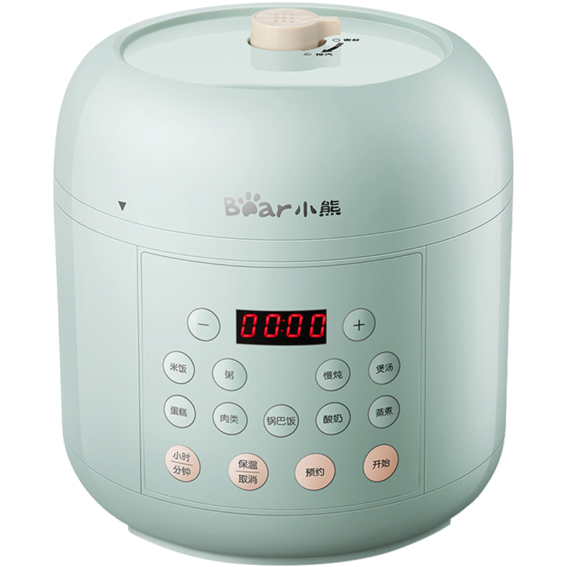 小熊清致专卖店小熊电压力锅高压锅家用智能多功能不粘电饭煲小型2升迷你1-3人用3