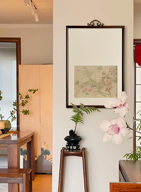 恽寿平花卉系列中古风宋代美学艺术装饰画新中式玄关书房床头挂画