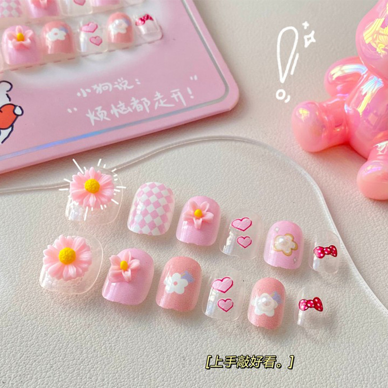 儿童指甲贴库洛米宝宝美甲小女孩立体穿戴美乐蒂卡通可爱玩具贴纸