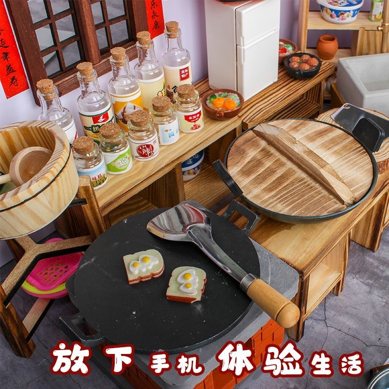 迷你小厨房真煮全套做饭儿童玩具 幕和母婴过家家玩具