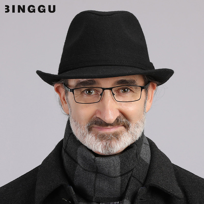 帽子男士礼帽春秋羊毛呢保暖爵士帽中老年冬季爸爸老人复古绅士帽,淘宝优惠券,粉丝福利购,淘宝优惠卷