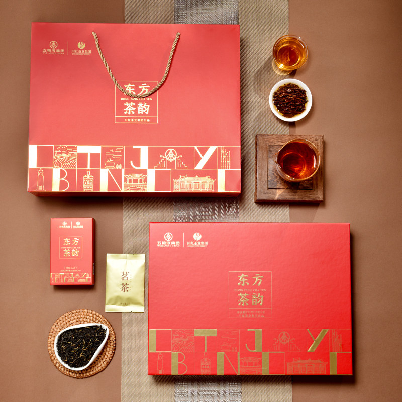 川红茶业特级工夫红茶非遗浓香茶叶东方茶韵礼盒120g多买多送