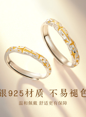 【中国·黄金】情侣对戒纯银一对