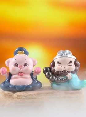 国风胖胖西游盲盒摆件卡通国潮动画人物公仔潮玩盲盒手办一件代发