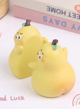 网红新品不梨不弃桌面摆件创意卡通树脂工艺品家居饰品小礼品