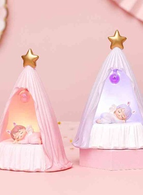 安妮宝贝酣睡帐篷小夜灯星星少女心房间装饰品地摊货源 生日礼物