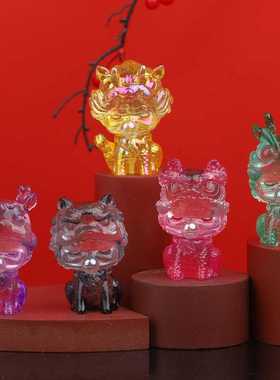 吉祥瑞兽盲盒公仔手办潮玩摆件树办公室桌面家居装饰学生礼物