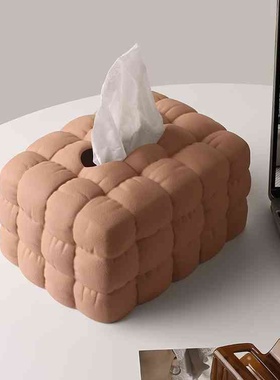 贝汉美ins奶油抽纸盒创意陶瓷纸巾盒摆件客厅装饰纸抽盒外贸