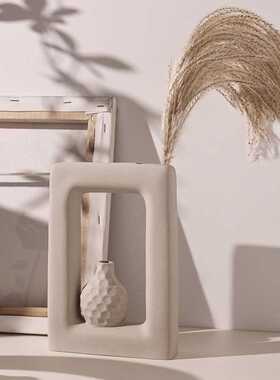 贝汉美北欧ins风素胚白色陶瓷花瓶摆件客厅插花器亚马逊跨境热采