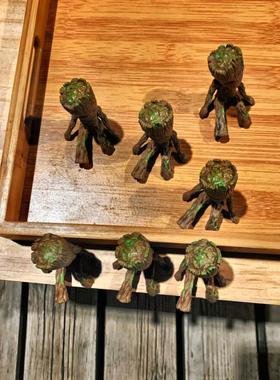 漫威系！银河护卫！可爱小树人格鲁特 坐姿PVC办公室摆件公仔玩具