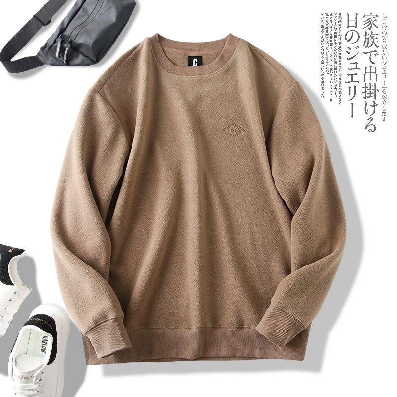 聚热抗寒！亲肤重磅摇粒绒男式抓绒卫衣圆领休闲长袖3-A9 - 图3