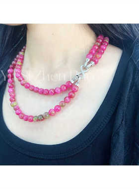 包邮圆珠复古火龙果色手链项链