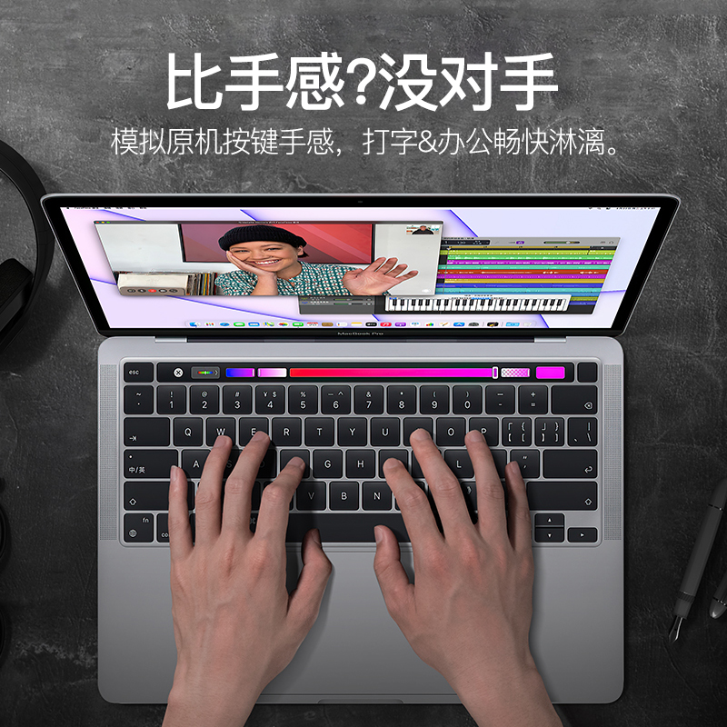 适用于MacBook键盘膜Pro14寸16电脑Air13笔记本2023苹果Mac键盘M3贴Air15.3防尘M3macpro保护膜2022薄M1透明-图1