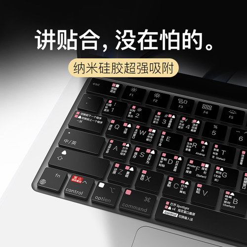 适用苹果Macbook Pro M5键盘膜Air14寸电脑mac笔记本2024 16Max保护贴13.6快捷键13轻薄2024功能15.3盖16套M3 - 图1