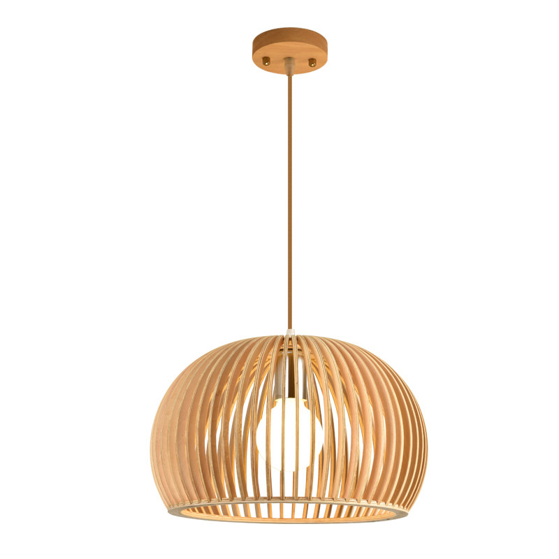 现代中式餐厅客厅实木吊灯创意鸟笼饭店木艺吊灯单头日式木质灯具,淘宝优惠券,粉丝福利购,淘宝优惠卷