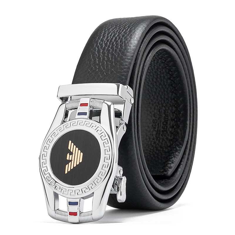 2025新款男士皮带真皮自动扣裤带商务休闲百搭奢侈品纯牛皮腰带潮,淘宝优惠券,粉丝福利购,淘宝优惠卷