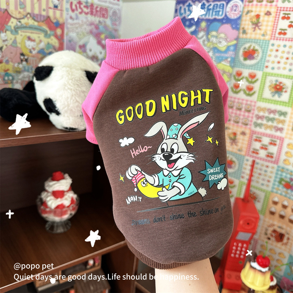 复古撞色圆领卫衣!潮流拼接卡通涂鸦 春秋宠物衣服猫咪狗狗套头衫,淘宝优惠券,粉丝福利购,淘宝优惠卷