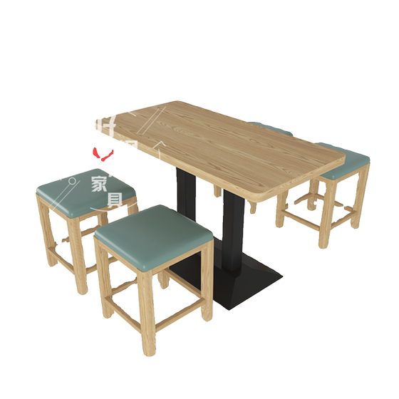 Dining table solid wood restaurant noodle shop cost-effective