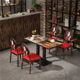 Retro industrial style themed bar and restaurant table and chair combination