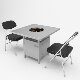 Industrial style stainless steel barbecue table hot pot table