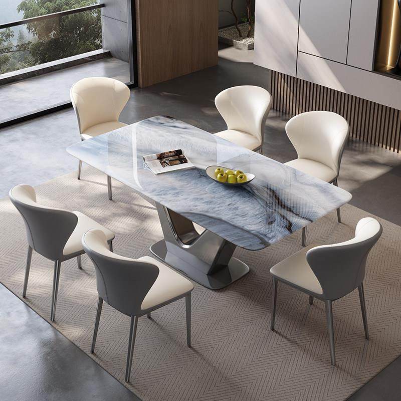 超晶石餐桌现代简约轻奢长方形桌子微晶石奢石岩板小户型家用饭桌,淘宝优惠券,粉丝福利购,淘宝优惠卷