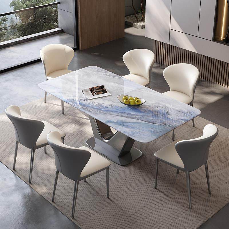 超晶石餐桌现代简约轻奢长方形桌子微晶石奢石岩板小户型家用饭桌,淘宝优惠券,粉丝福利购,淘宝优惠卷
